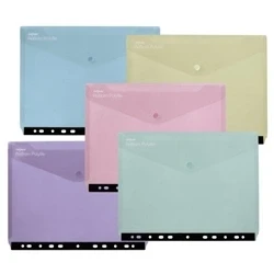 Image of Reborn Polyfile Ring Binder Wallet Landscape Assorted (Pack of 5)