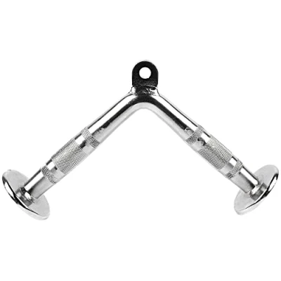 Image of Jazooli Tricep Press Push Down V Bar Metal Handle Close Grip Cable Multi Gym Exercise Attachment Bodybuilding Arm Muscle Strength Resistance Training Workout