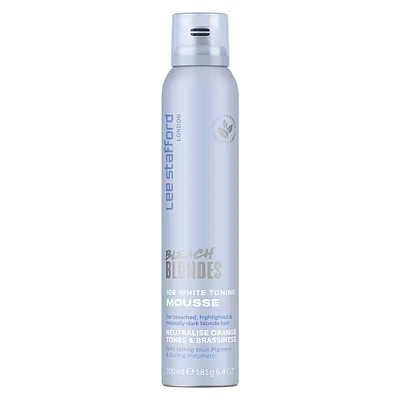 Image of Lee Stafford Bleach Blondes Ice White Toning Mousse 200ml