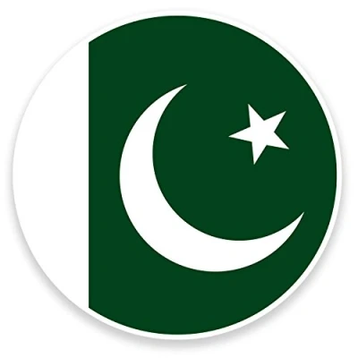 Image of 2 x 10cm Pakistan Flag Vinyl Sticker Decal Laptop Car Bike Luggage Travel #9087 (10cm Wide High)