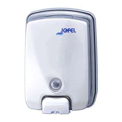 Image of Jofel AC54500 Futura Soap Dispenser, Shiny Stainless Steel, Refillable, 1 Litre.