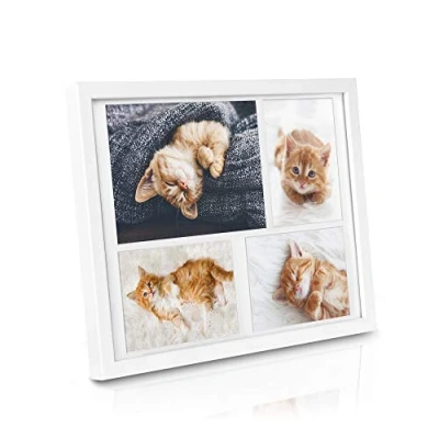 Image of bomoe Multi Photo Frame Set 4 Photos Galeria Picture for Multiple Pictures Aperture Collage Frames 1x15x21 cm 3x 10x15 White