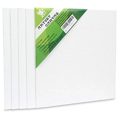 Image of H&amp;S Blank Canvas Board Frame 5pcs Artist Painting Stretcher 20x20cm Acrylic Oil Water