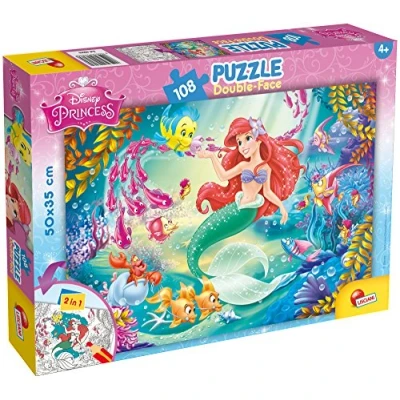Image of Disney 48069 Puzzle Df Plus Little Mermaid, Size 50 x 35 cm. with 108 Pieces, Multi Colour, One