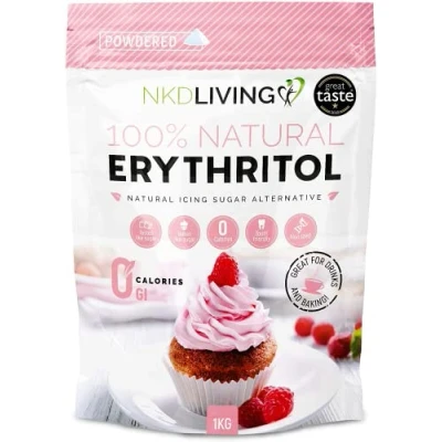 Image of NKD Living Powdered Erythritol Zero Calorie Icing Sugar 1kg (2.2 lb)