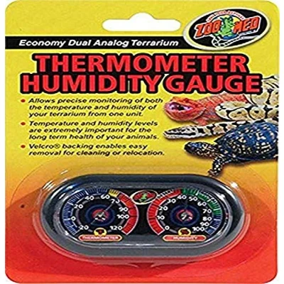 Image of Zoo Med Economy Analog Dual Thermometer and Humidity Gauge, 6 x 4&quot;