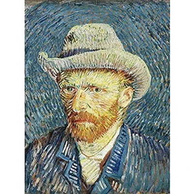 Image of Vincent Van Gogh Self Portrait With Grey Felt Hat Art Print Canvas Premium Wall Decor Poster Mural