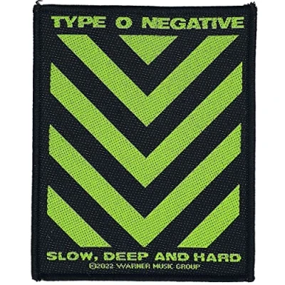 Image of Men&#039;s Type O Negative Slow, Deep &amp; Hard Woven Patch Black One Size, Black, size