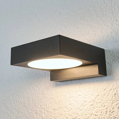Image of Arcchio Natalja black LED bathroom wall lamp