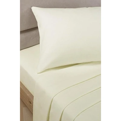 Image of Rapport Home New Ivory Percale 2.6ft (Small Single) Fitted Sheet