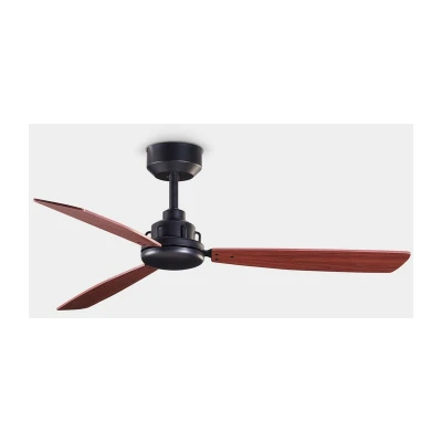 Image of Xaloc 3 Blade 100cm Ceiling Fan Metallic Black, Mahogany