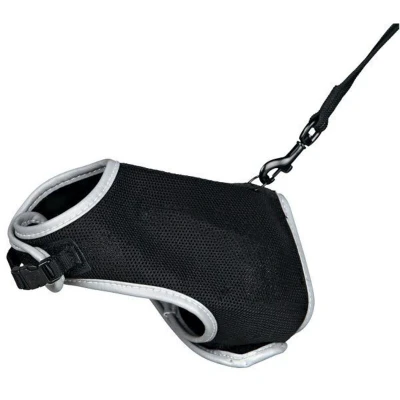 Image of Trixie Softgeschirr mit Leine, Katze, XL, 3654 cm, 1,20 m, schwarz