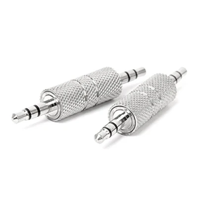 Image of Muuoeou 2pcs 3.5mm Stereo Male to Headphone Audio Adapter Jack Coupler Connector
