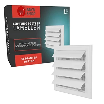 Image of Air Vent Gravity Flap for 125mm Duct, Plastic White(TN4)