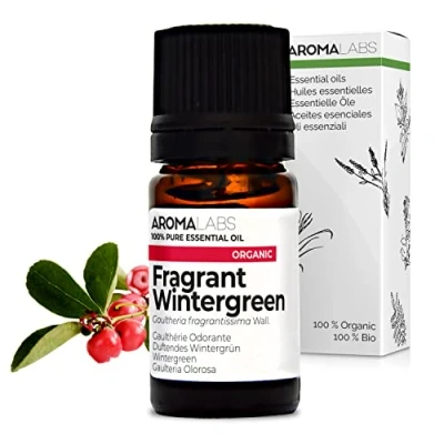 Image of BIO Fragrant Wintergreen Essential Oil 5mL 100% Pure, Natural, Chemotyped and AB/Cosmos Certified AROMA LABS (French Brand)