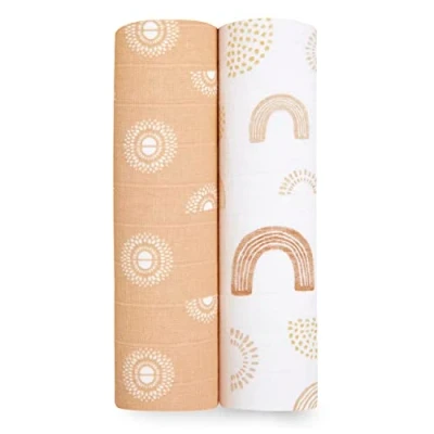 Image of aden + anais™ large swaddles 2 pack cotton muslin jungle jam (Keep rising)