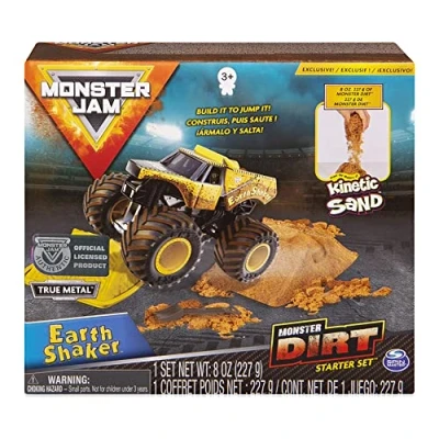 Image of Monster Jam Kinetic Sand Dirt Starter Pack Earth Shaker