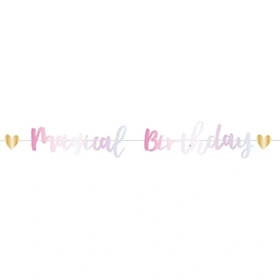 Image of Amscan 9909080 Fairy Princess Kids Birthday Party Letter Banner Decoration 1.8m