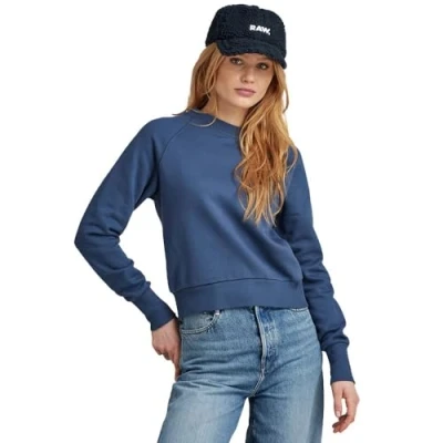 Image of G STAR RAW Women&#039;s Raglan logo r sw wmn Sweats, blue (rank D23461 D427 868), XS