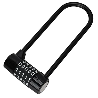 Image of Kurtzy 5 Digit Combination Padlock 15.5cm/6.1 Inches Long Shackle Heavy Duty Outdoor Waterproof Lock with Resettable Code Pad for Bicycles, Gates, Mountain Bike, Gym, School, Shed &amp; Lockers