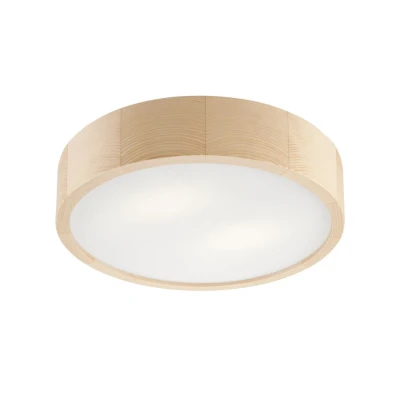 Image of Round Cylindrical Ceiling Light Pine, 2x E27