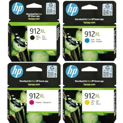 Image of HP 3YP34AE 912XL High Yield Original Ink Cartridge, Black/Cyan/Magenta/Yellow, Multipack