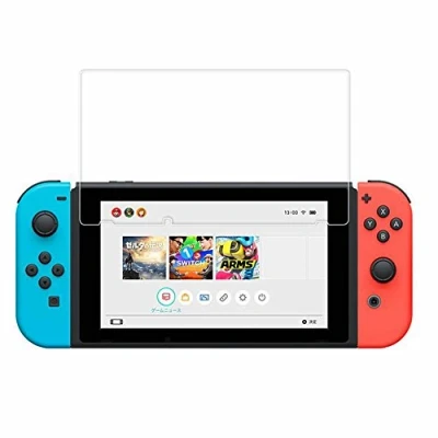 Image of Screen Protector Nintendo Switch Pinhen [2 Pack] Premium Tempered Glass HD Clear Round Edge for Console (Screen Protector)