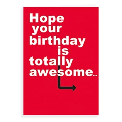 Image of Regal Publishing Humour Funny Birthday Card Totally awesome 7 x 5 inches