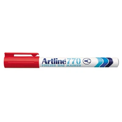 Image of artline Red Freezer Bag Permanent Marker Pen