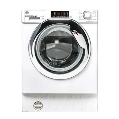 Image of Hoover H Wash &amp; Dry HBDS485D1ACE Integrated Washer Dryer, 8KG Wash/5KG Dry, 1400 RPM White/Chrome