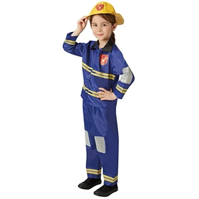 Image of Rubie&#039;s 889518L000 Generic Official Fireman Fancy Dress, Children Costume Large, L