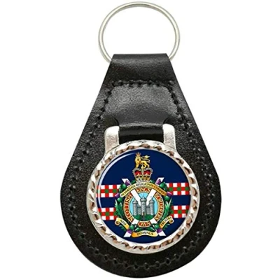 Image of King&#039;s Own Scottish Borderers, British Army Leather Key Fob