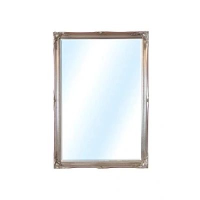 Image of FRAMES BY POST 2&quot; Silver Shabby Chic Antique Style Bevelled Rectangular Wall Mirror Large Size: 40&quot;x28&quot;, 102x71