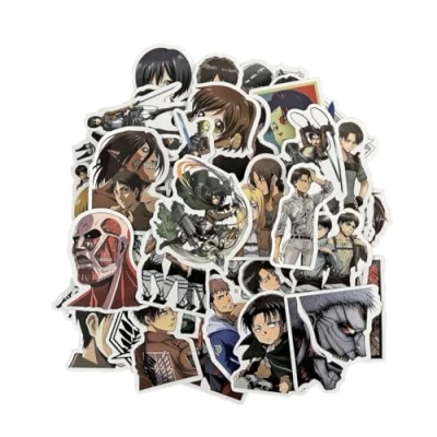 Image of MIMOSQ Anime Attack AOT On Titan Cosplay Stickers 50pcs Official License, EU47407T10046