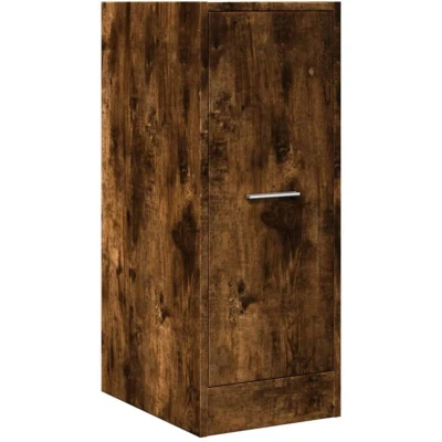Image of vidaXL Apothecary Cabinet Storage Drawer Smoked Oak Engineered Wood 30x41x77.5 cm Living Room/Bedroom/Office