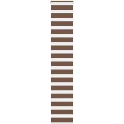 Image of vidaXL Zebra Blind Brown 50x230 cm Fabric Width 45.9 Polyester
