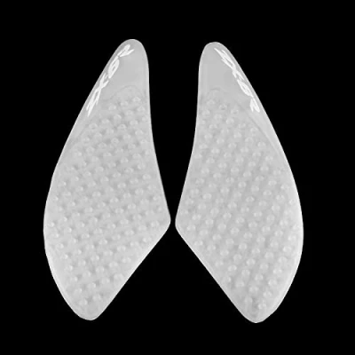 Image of KYN for Kawasaki ZX6R 2007 2008 Motorcycle Transparent 3M Gas Tank Pad Anti Slip Stickers Side Fuel Grip Decal Protector (White)