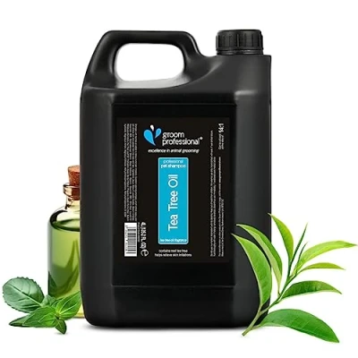 Image of GROOM PROFESSIONAL Tea Tree Oil Dog Shampoo For Sensitive Skin Soothing Itchy Relieves Irritations Soothes and Heals Any Coat Type, 4 Litre