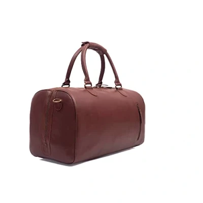 Image of Obi Pelle Leather Duffle Bag Full Grain Weekend Holdall Bags for Men (Brown)
