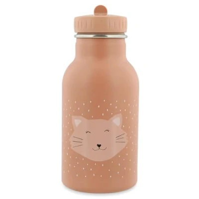Image of Trixie Insulated Drinking Bottle Mrs. Cat 350ml Stainless Steel Water for Kids Pink Keeps Drinks Cold Eco Friendly and BPA Free