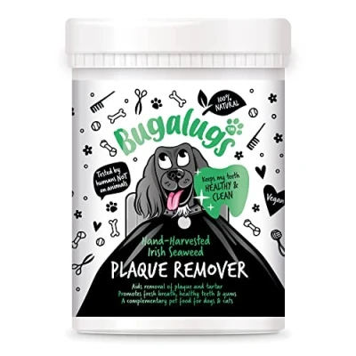 Image of BUGALUGS Plaque Off Remover For Dog 200g Teeth &amp; Bad Breath 100% Natural Dogs No Need Toothbrush or Toothpaste Remove Cats (200g)