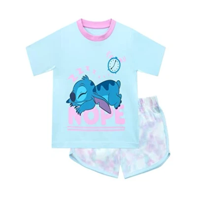Image of Disney Lilo And Stitch Pyjamas Girls Tie Dye PJs For Official Merchandise 7 8 Years