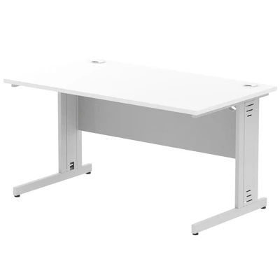Image of Impulse Cable Managed 1400 Rectangle Desk White I000479