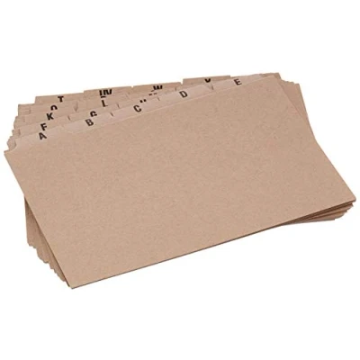 Image of 5 Star Office Guide Card Set A Z 6x4in 25 Cards 152x102mm Buff