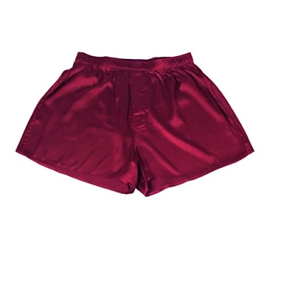 Image of Jasmine Silk Men&#039;s Classic Boxer Shorts Burgundy (Medium)