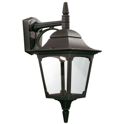 Image of Chapel 1 Light Outdoor Wall Lantern Black IP44, E27