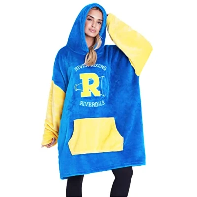 Image of Riverdale Oversized Blanket Hoodie Fleece Blue for Womens Gifts