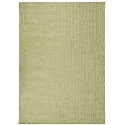 Image of vidaXL Outdoor Flatweave Rug 200x280 cm Green