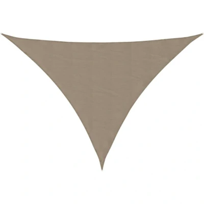 Image of vidaXL Sunshade Sail Oxford Fabric Triangular 5x7x7 m Taupe