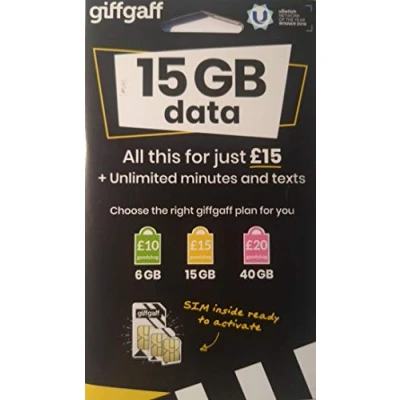 Image of GiffGaff Pay as You Go SIM Card Color: none